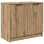 Gabinete de Baño con puerta Roble artesanal 64,5 x 33,5 x 59 cm