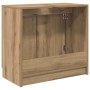 Gabinete de Baño con puerta Roble artesanal 64,5 x 33,5 x 59 cm