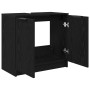Gabinete de Baño con puerta Roble Negro 64,5 x 33,5 x 59 cm