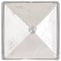 Tapas para postes de valla 6 uds metal galvanizado 101x101mm