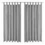 Micro-satin curtains with loops, 2 units, 140x175cm, gray. by vidaXL, Curtains and curtains - Ref: Foro24-132213, Price: 18,2...