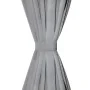 Micro-satin curtains with loops, 2 units, 140x175cm, gray. by vidaXL, Curtains and curtains - Ref: Foro24-132213, Price: 18,2...