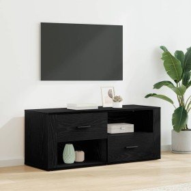 Gabinete de TV con cajón Roble Negro 100 x 35 x 40 cm en Muebles TV | Comprar online en Foro24