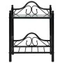 Mesita de noche de acero y vidrio templado 45x30,5x60 cm negro de vidaXL, Mesitas de noche - Ref: Foro24-246726, Precio: 59,1...
