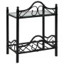 Mesita de noche de acero y vidrio templado 45x30,5x60 cm negro de vidaXL, Mesitas de noche - Ref: Foro24-246726, Precio: 59,1...