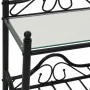 Nachttisch aus Stahl und gehärtetem Glas, 45 x 30,5 x 60 cm, schwarz von vidaXL, Nachttische - Ref: Foro24-246726, Preis: 59,...