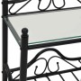 Nachttisch aus Stahl und gehärtetem Glas, 45 x 30,5 x 60 cm, schwarz von vidaXL, Nachttische - Ref: Foro24-246726, Preis: 60,...
