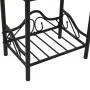 Mesita de noche de acero y vidrio templado 45x30,5x60 cm negro de vidaXL, Mesitas de noche - Ref: Foro24-246726, Precio: 59,1...