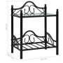Mesita de noche de acero y vidrio templado 45x30,5x60 cm negro de vidaXL, Mesitas de noche - Ref: Foro24-246726, Precio: 59,1...