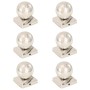Tapas para postes 6 uds acero inoxidable globo final 91x91 mm