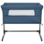 Cuna con colchón tela de lino azul marino by vidaXL, Cribs and beds for children - Ref: Foro24-10298, Price: 112,09 €, Discou...