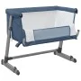 Cuna con colchón tela de lino azul marino by vidaXL, Cribs and beds for children - Ref: Foro24-10298, Price: 112,09 €, Discou...