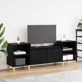 Gabinete de TV Roble Negro 160 x 35 x 55 cm