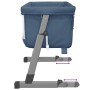 Cuna con colchón tela de lino azul marino by vidaXL, Cribs and beds for children - Ref: Foro24-10298, Price: 113,49 €, Discou...