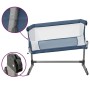 Cuna con colchón tela de lino azul marino by vidaXL, Cribs and beds for children - Ref: Foro24-10298, Price: 113,49 €, Discou...