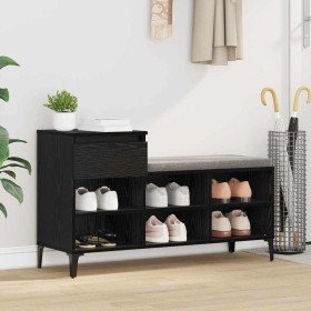 Armario para Zapatos con cajón Roble negro 102 x 36 x 60 cm en Zapateros y organizadores de calzado | Comprar online en Foro24