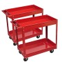 Werkstatt-Werkzeugwagen 2-tlg. 2 Fachböden rot 100 kg von vidaXL, Lastenstapler - Ref: Foro24-140155, Preis: 138,24 €, Rabatt: %