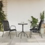 Juego de comedor para jardín 3 piezas acero negro de vidaXL, Conjuntos de jardín - Ref: Foro24-3203728, Precio: 83,28 €