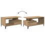 Mesa de Café Roble artisan 90 x 49 x 45 cm Madera contrachapada