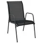 3-teiliges Garten-Ess-Set aus schwarzem Stahl von vidaXL, Gartensets - Ref: Foro24-3203728, Preis: 107,27 €, Rabatt: %