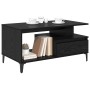 Mesa de Café Roble negro 90 x 49 x 45 cm Madera contrachapada