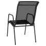 Juego de comedor para jardín 3 piezas acero negro de vidaXL, Conjuntos de jardín - Ref: Foro24-3203728, Precio: 107,27 €, Des...