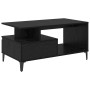 Mesa de Café Roble negro 90 x 49 x 45 cm Madera contrachapada