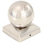Tapas para postes 6 uds acero inoxidable globo final 91x91 mm
