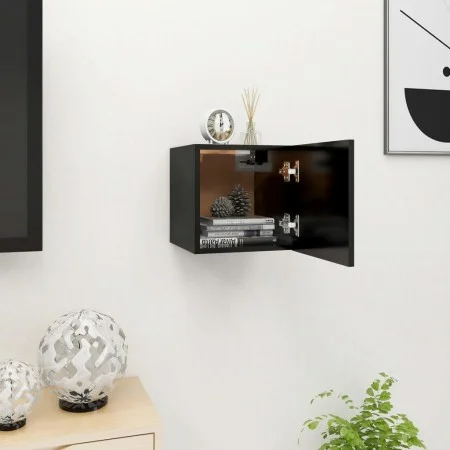 Schwarze Wandmöbel für das Wohnzimmer 30,5x30x30 cm von vidaXL, TV-Möbel - Ref: Foro24-804484, Preis: 33,87 €, Rabatt: %