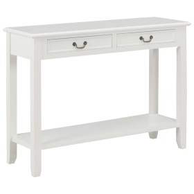 Mesa consola de madera blanco 110x35x80 cm de vidaXL, Mesas auxiliares - Ref: Foro24-249900, Precio: 185,66 €, Descuento: %
