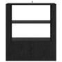 Vitrina Roble negro 30 x 80 x 90 cm Madera contrachapada