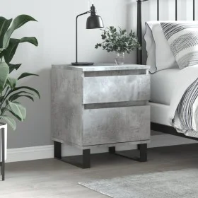Concrete gray engineered wood bedside table 40x35x50 cm by vidaXL, Nightstands - Ref: Foro24-830692, Price: 56,41 €, Discount: %