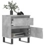 Betongrauer Nachttisch aus Holzwerkstoff, 40 x 35 x 50 cm von vidaXL, Nachttische - Ref: Foro24-830692, Preis: 57,28 €, Rabat...