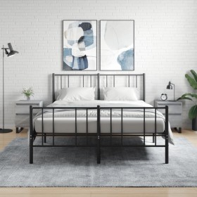 Bedside table 2 pcs Sonoma gray engineered wood 40x35x50 cm by vidaXL, Nightstands - Ref: Foro24-830697, Price: 84,22 €, Disc...