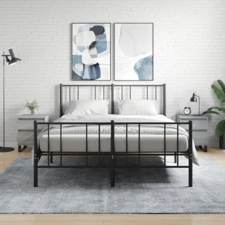 Bedside table 2 pcs Sonoma gray engineered wood 40x35x50 cm by vidaXL, Nightstands - Ref: Foro24-830697, Price: 83,16 €, Disc...