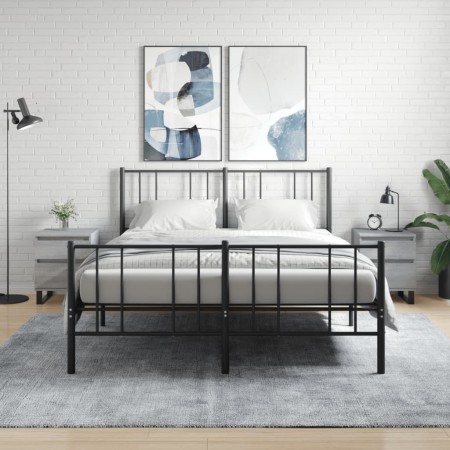 Nachttisch 2 Stk. Sonoma graues Holzwerkstoff 40x35x50 cm von vidaXL, Nachttische - Ref: Foro24-830697, Preis: 84,22 €, Rabat...