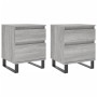 Nachttisch 2 Stk. Sonoma graues Holzwerkstoff 40x35x50 cm von vidaXL, Nachttische - Ref: Foro24-830697, Preis: 84,22 €, Rabat...