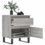 Nachttisch 2 Stk. Sonoma graues Holzwerkstoff 40x35x50 cm von vidaXL, Nachttische - Ref: Foro24-830697, Preis: 84,22 €, Rabat...