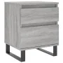 Mesita de noche 2 uds madera ingeniería gris Sonoma 40x35x50 cm de vidaXL, Mesitas de noche - Ref: Foro24-830697, Precio: 83,...