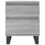 Nachttisch 2 Stk. Sonoma graues Holzwerkstoff 40x35x50 cm von vidaXL, Nachttische - Ref: Foro24-830697, Preis: 84,22 €, Rabat...