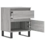 Mesita de noche 2 uds madera ingeniería gris Sonoma 40x35x50 cm de vidaXL, Mesitas de noche - Ref: Foro24-830697, Precio: 83,...