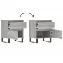 Mesita de noche 2 uds madera ingeniería gris Sonoma 40x35x50 cm de vidaXL, Mesitas de noche - Ref: Foro24-830697, Precio: 83,...