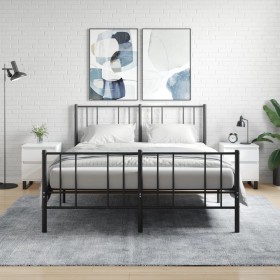 Nachttische 2 Stück Ingenieurholz glänzend weiß 40x35x50 cm von vidaXL, Nachttische - Ref: Foro24-830689, Preis: 112,52 €, Ra...