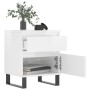 Nachttische 2 Stück Ingenieurholz glänzend weiß 40x35x50 cm von vidaXL, Nachttische - Ref: Foro24-830689, Preis: 112,52 €, Ra...