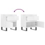 Bedside tables 2 units engineered wood white gloss 40x35x50 cm by vidaXL, Nightstands - Ref: Foro24-830689, Price: 112,52 €, ...