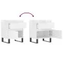 Bedside tables 2 units engineered wood white gloss 40x35x50 cm by vidaXL, Nightstands - Ref: Foro24-830689, Price: 110,76 €, ...