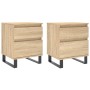 Nachttische, 2 Stück, Holzwerkstoff, Sonoma-Eiche, 40 x 35 x 50 cm von vidaXL, Nachttische - Ref: Foro24-830691, Preis: 100,1...