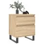 Nightstands 2 pcs engineered wood Sonoma oak 40x35x50 cm by vidaXL, Nightstands - Ref: Foro24-830691, Price: 100,10 €, Discou...
