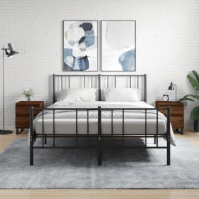 Nachttische, 2 Stück, Eichenbraun, Holzwerkstoff, 40 x 35 x 50 cm von vidaXL, Nachttische - Ref: Foro24-830699, Preis: 84,29 ...