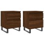 Nachttische, 2 Stück, Eichenbraun, Holzwerkstoff, 40 x 35 x 50 cm von vidaXL, Nachttische - Ref: Foro24-830699, Preis: 84,29 ...